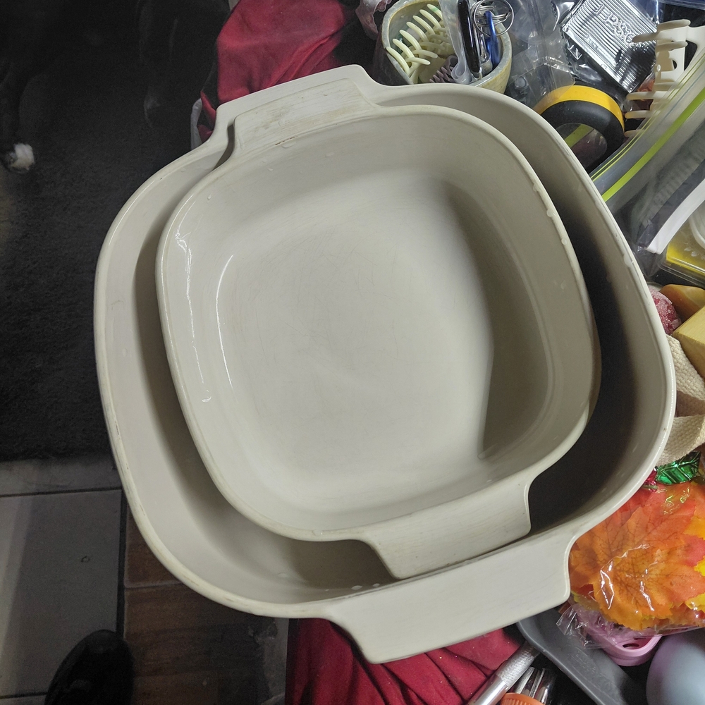 vintage 2 Piece Corning Ware casserole dish set  "Abundance" 10"x4" 8"x2.5"